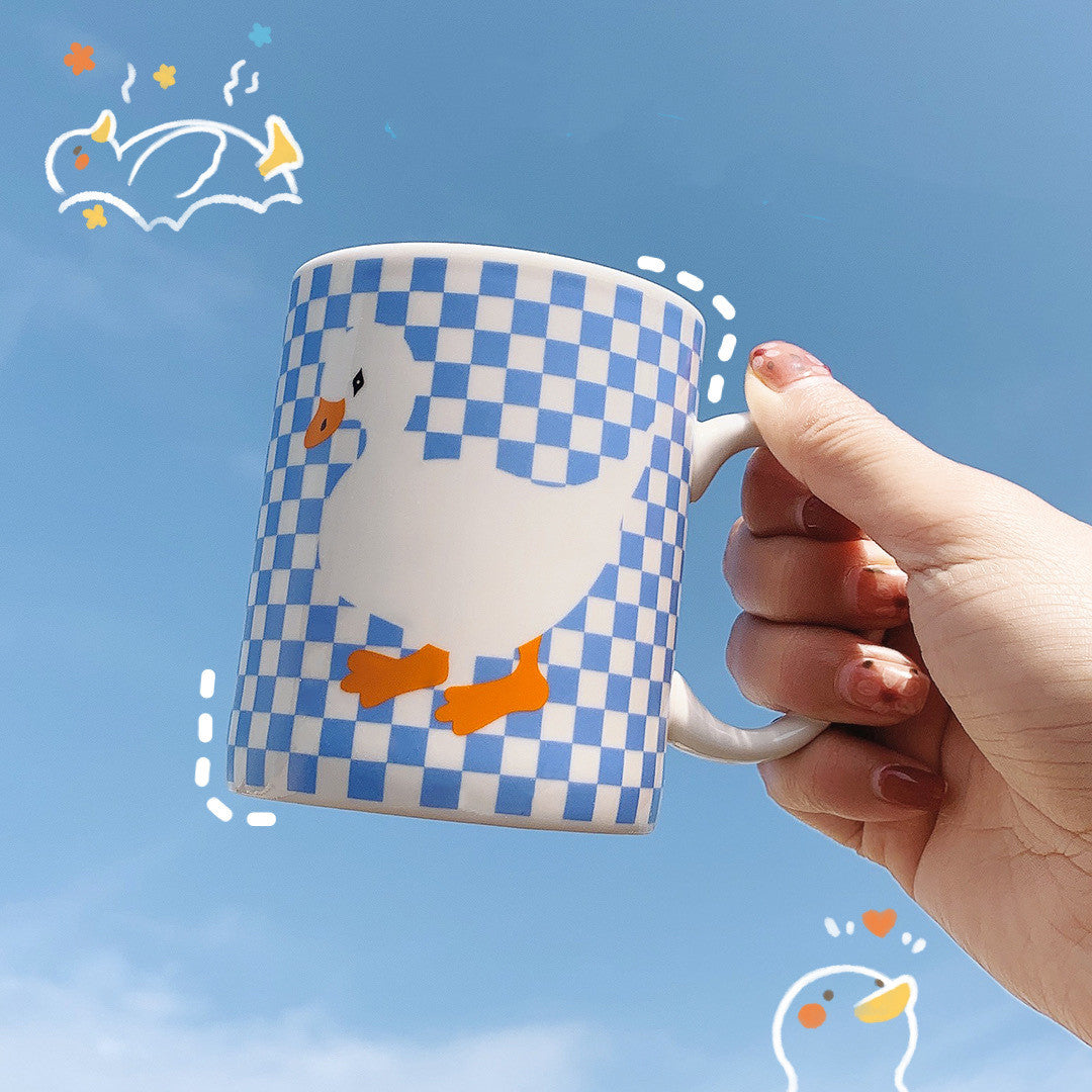 Ceramic Mug Cute Refueling Duck Milk Mug