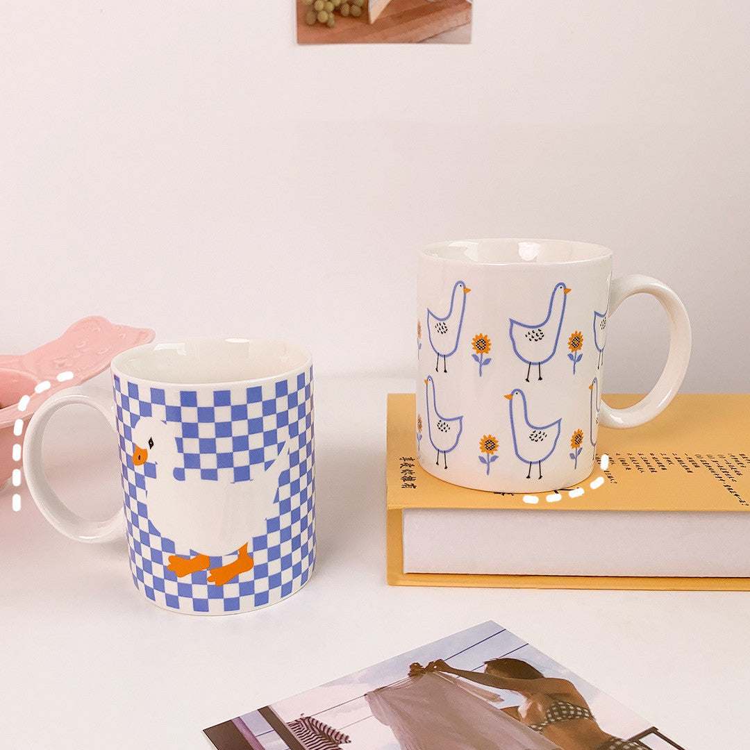 Ceramic Mug Cute Refueling Duck Milk Mug