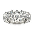 4 CTW Oval Lab Grown Diamond Couture Classic Eternity Ring 14K White Gold (G-VS)