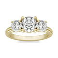 2 CTW AGI Certified Lab Grown Diamond (G-VS) Three Stone Engagement Ring in Choice of 14K Yellow or 14k White Gold