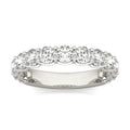 2 1/15 CTW Lab Grown Round Cut Diamond Half Eternity Ring in 14K White Gold - G-VS
