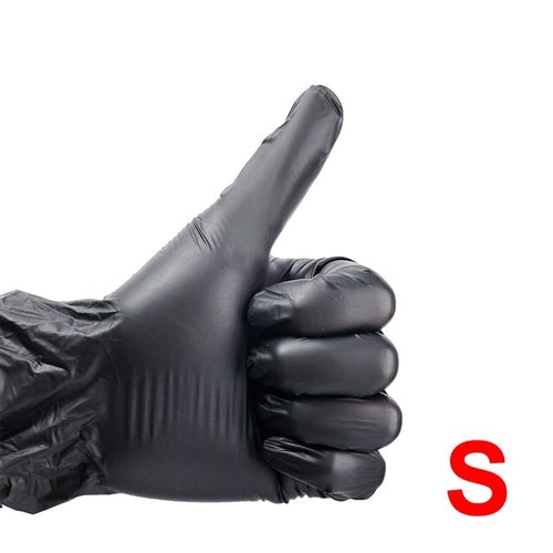 20Pcs Nitrile Disposable Gloves Waterproof Latex Free Black Cooking
