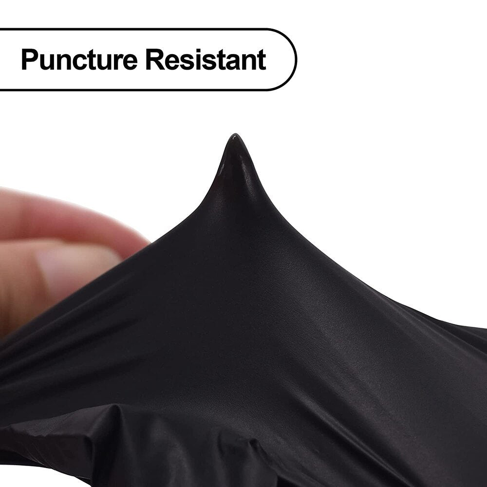 20Pcs Nitrile Disposable Gloves Waterproof Latex Free Black Cooking