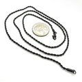22" Black-Tone Stainless Steel Chain (#n009)