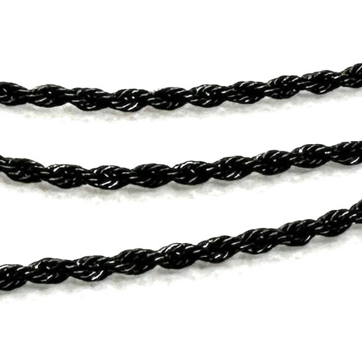 22" Black-Tone Stainless Steel Chain (#n009)