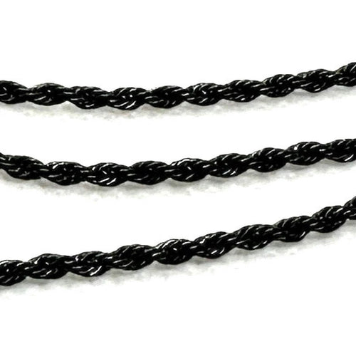 22" Black-Tone Stainless Steel Chain (#n009)