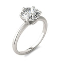 AGI Certified 3 CTW Lab Grown Diamond Solitaire Engagement Ring – G-VS Clarity, 14K White Gold