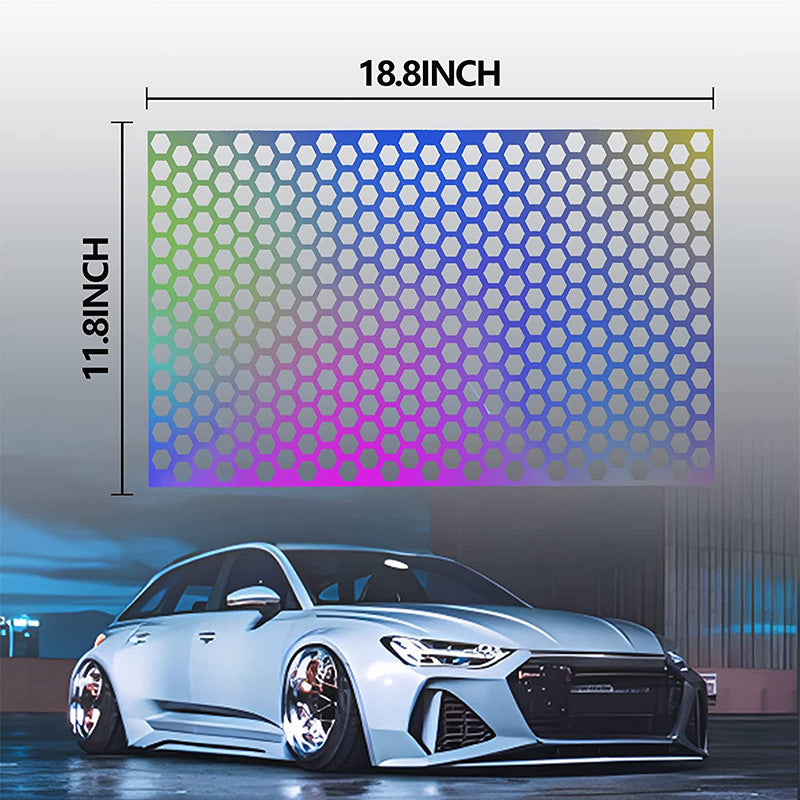 Car Taillight Honeycomb Shape Sticker Applique Taillight Decoration Sticker Rear Lamp Cover Sticker Taillight Sticker