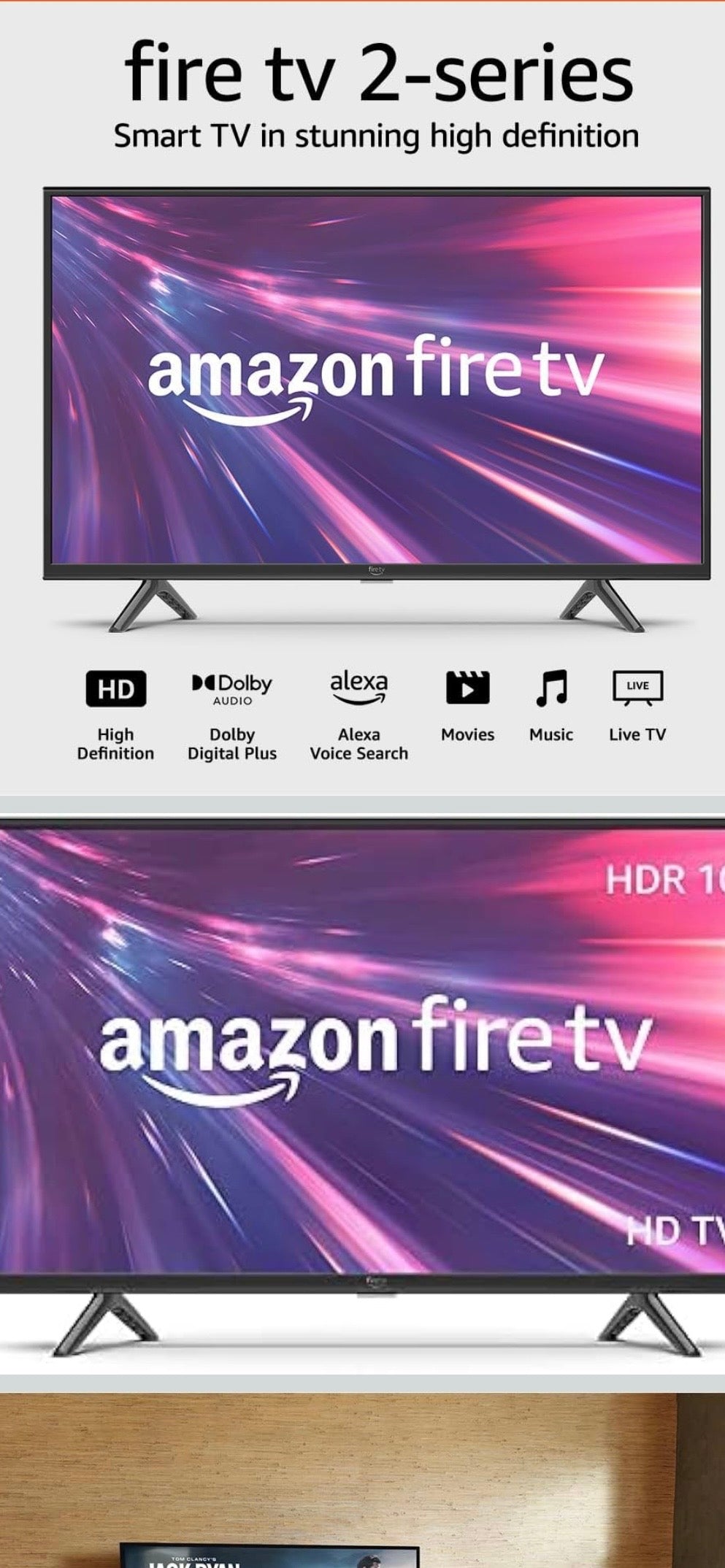 Like-New Amazon Fire TV 32" 2-Series (newest model), HD smart TV with Fire TV Alexa Voice Remote, stream live TV without cable