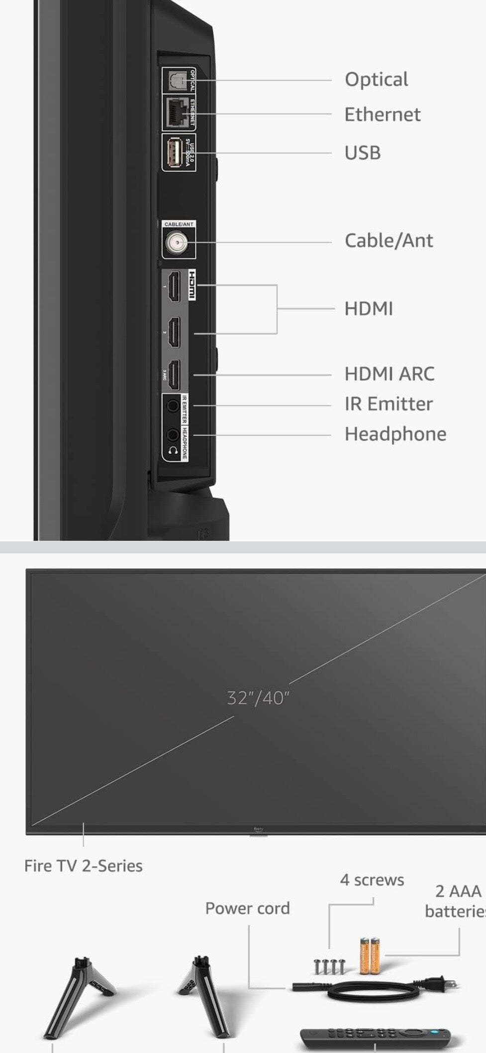 Like-New Amazon Fire TV 32" 2-Series (newest model), HD smart TV with Fire TV Alexa Voice Remote, stream live TV without cable