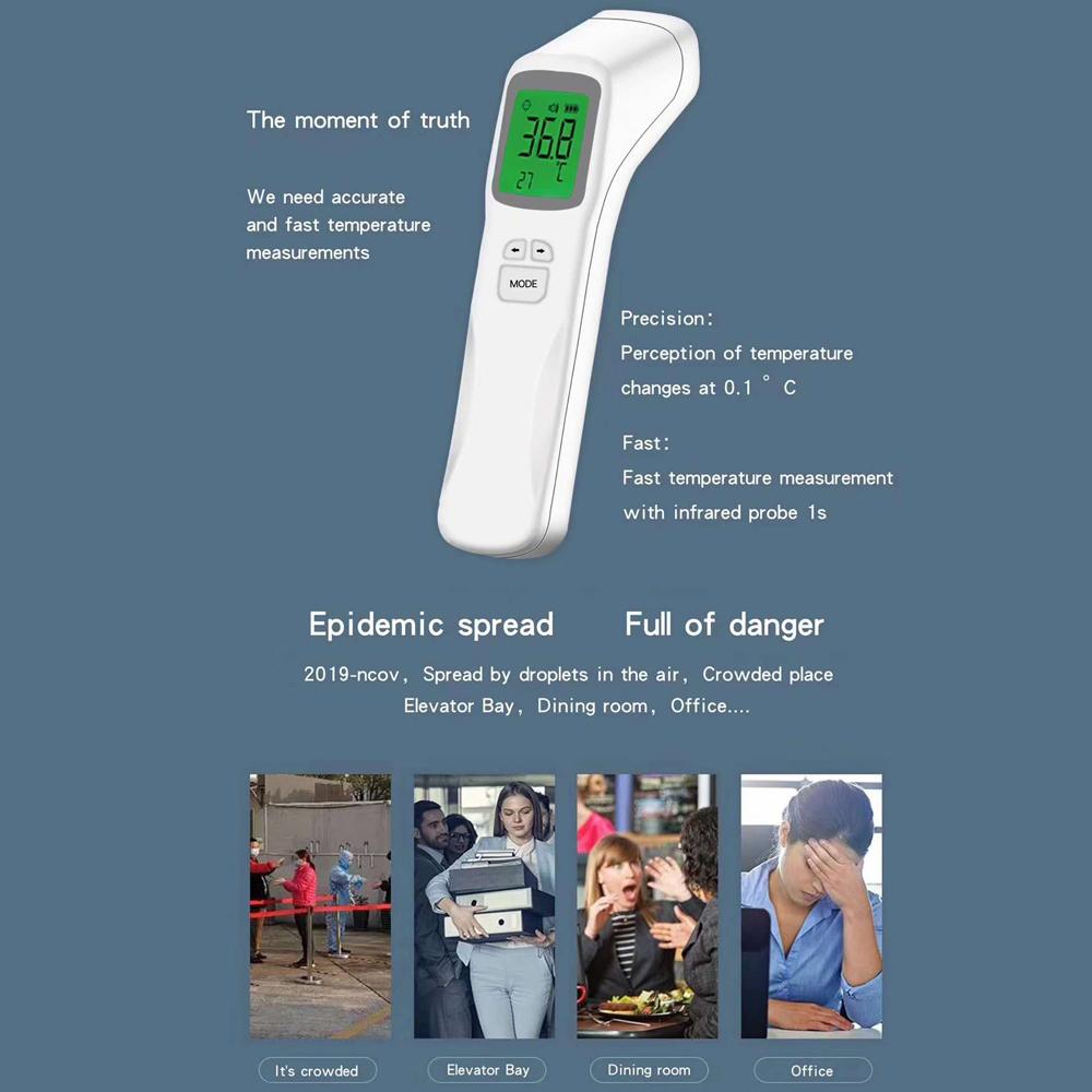 LCD Screen Digital Non-Contact Forehead Infrared Thermometer SP