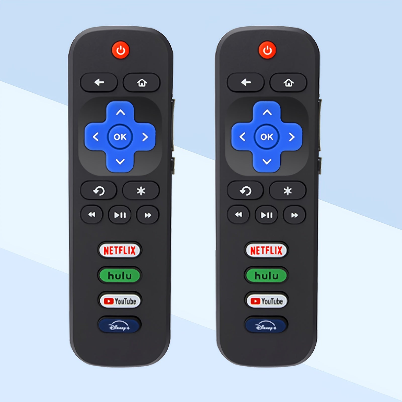 Buy 1 Get 1 Free, total of 2 pcs Universal Replacement Remote Control for Roku TVs - Compatible with Multiple Brands, Easy Setup, No Programming Required - Perfect for TCL, Hisense, Onn, Sharp, Element, Westinghouse, Philips,