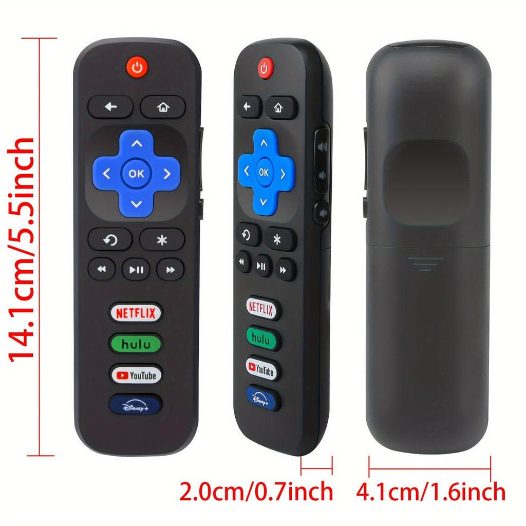 Buy 1 Get 1 Free, total of 2 pcs Universal Replacement Remote Control for Roku TVs - Compatible with Multiple Brands, Easy Setup, No Programming Required - Perfect for TCL, Hisense, Onn, Sharp, Element, Westinghouse, Philips,