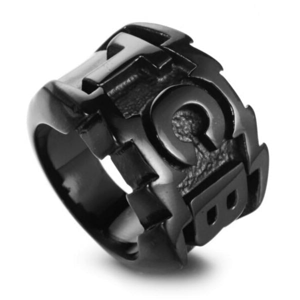 Black 'TCB' Elvis Presley Ring (#424Black)