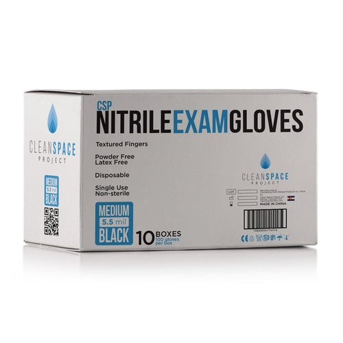 CSP Nitrile Gloves - 5.5 mil Black