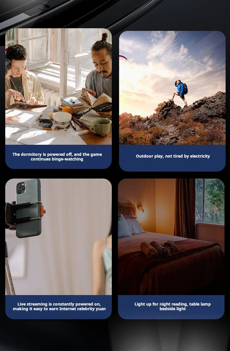 New00ma High Capacity Portable Power Bank Outdoor Fast Charging Mobile Charger with OEM Technology Consumers Electronics 800g