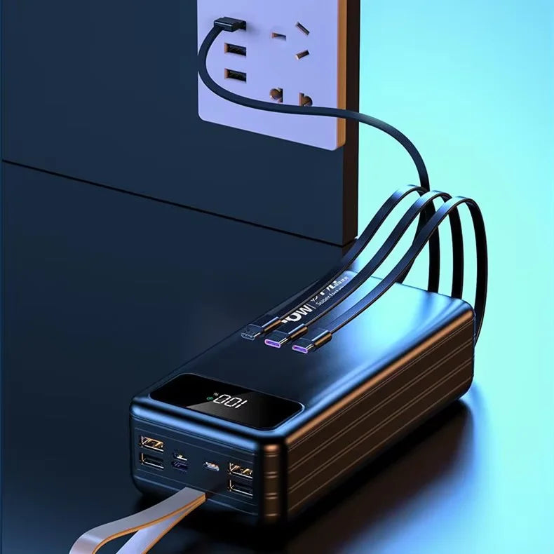 100000mah Power Bank 4 Port Output  Fast Charging Pd 100000mah Big Capacity Mobile Phone Portable Charger  66W Super Fast Charge