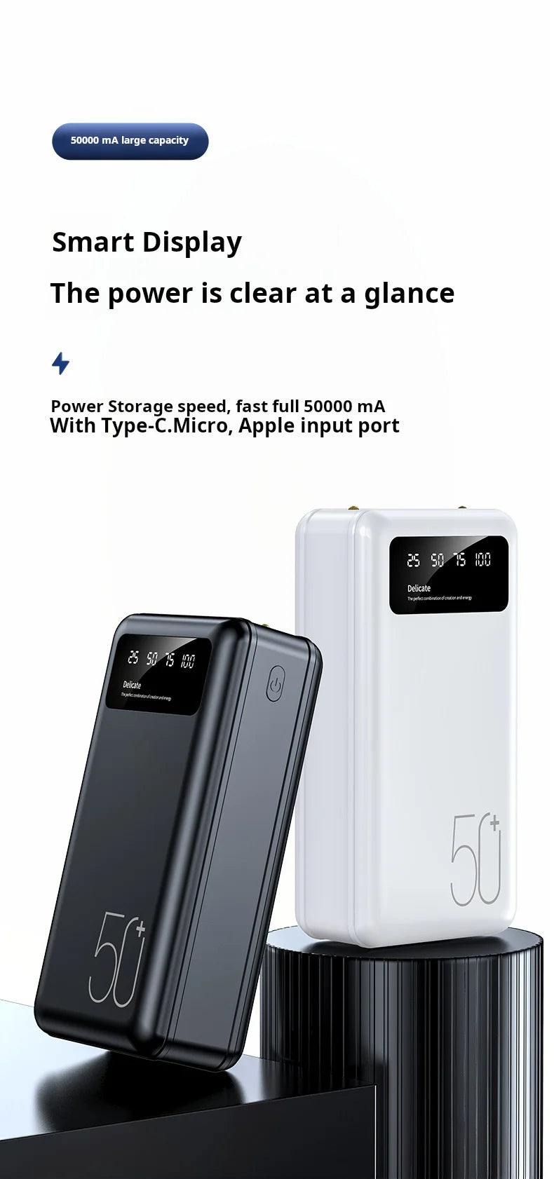 New00ma High Capacity Portable Power Bank Outdoor Fast Charging Mobile Charger with OEM Technology Consumers Electronics 800g