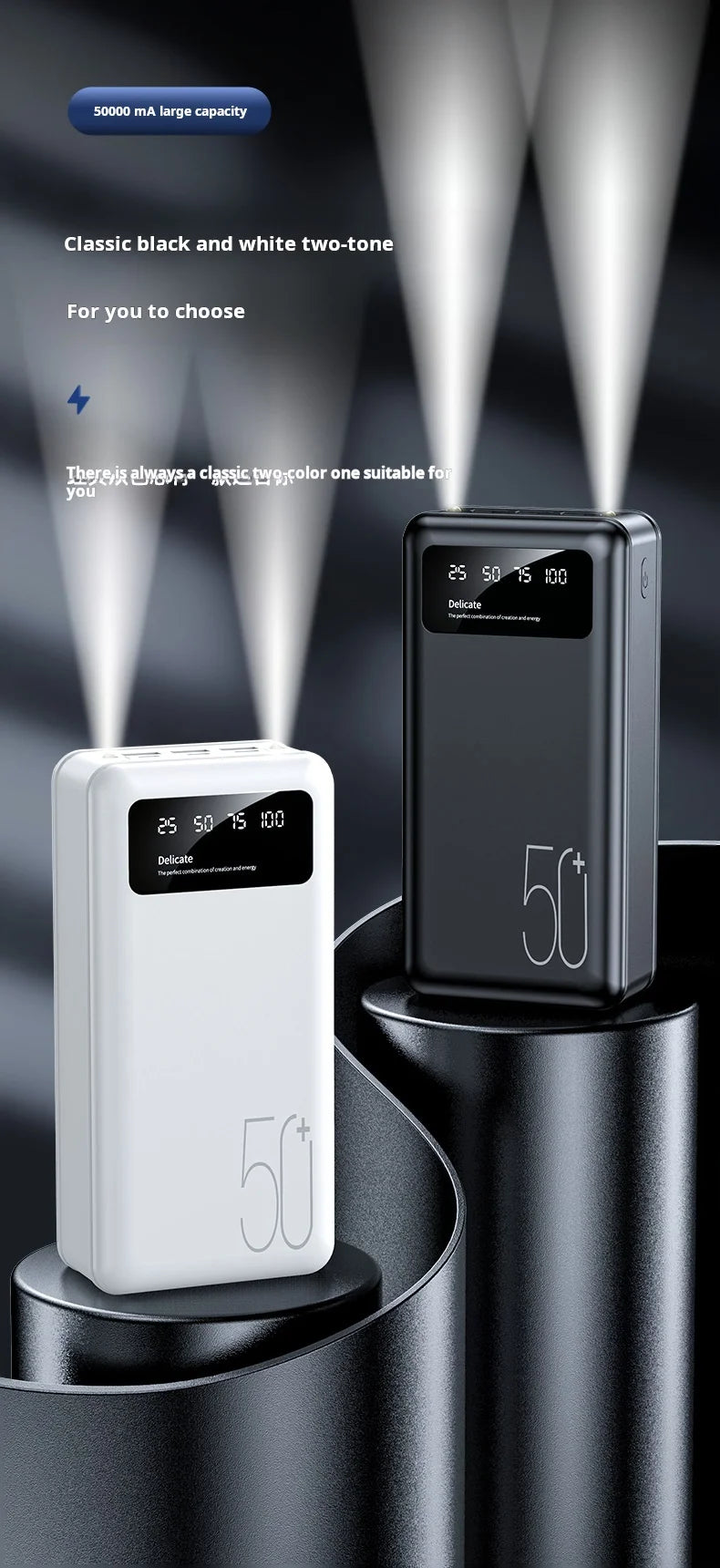 New00ma High Capacity Portable Power Bank Outdoor Fast Charging Mobile Charger with OEM Technology Consumers Electronics 800g