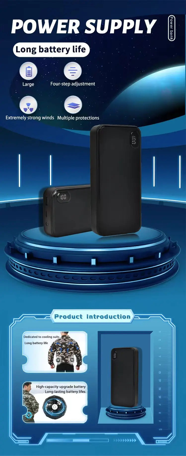 New00ma High Capacity Portable Power Bank Outdoor Fast Charging Mobile Charger with OEM Technology Consumers Electronics 800g