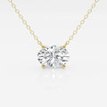2.00 CTW AGI Certified Oval Lab Grown Diamond Solitaire Pendant - Choice of 14k Yellow or White Gold