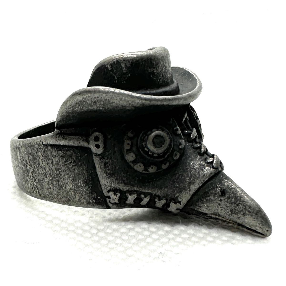 Plague Doctor Ring w/Gun Metal Finish (#686GM)