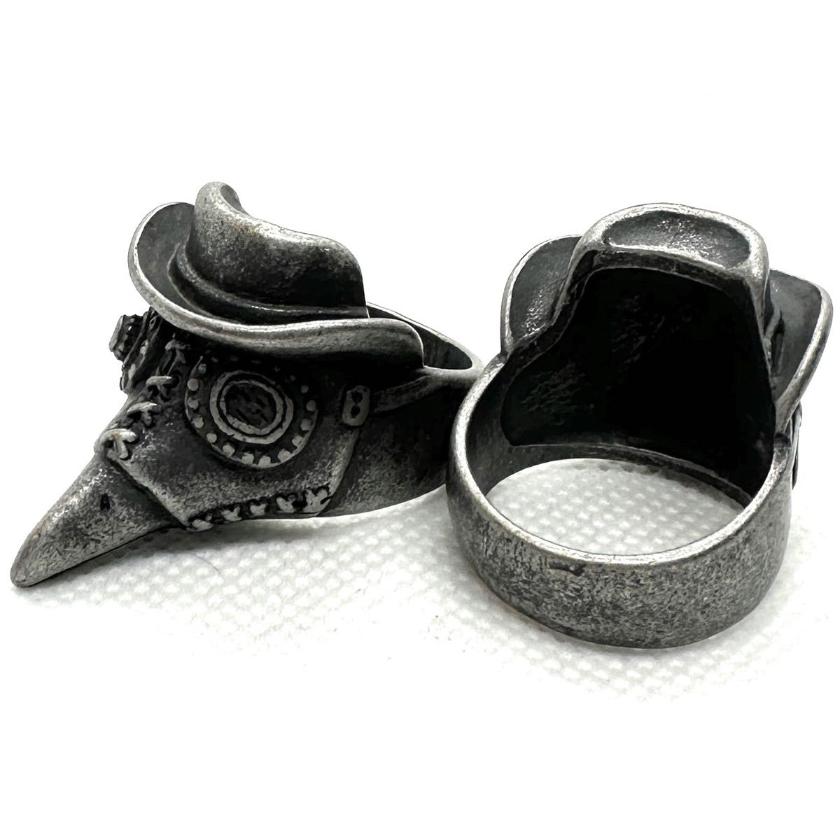 Plague Doctor Ring w/Gun Metal Finish (#686GM)