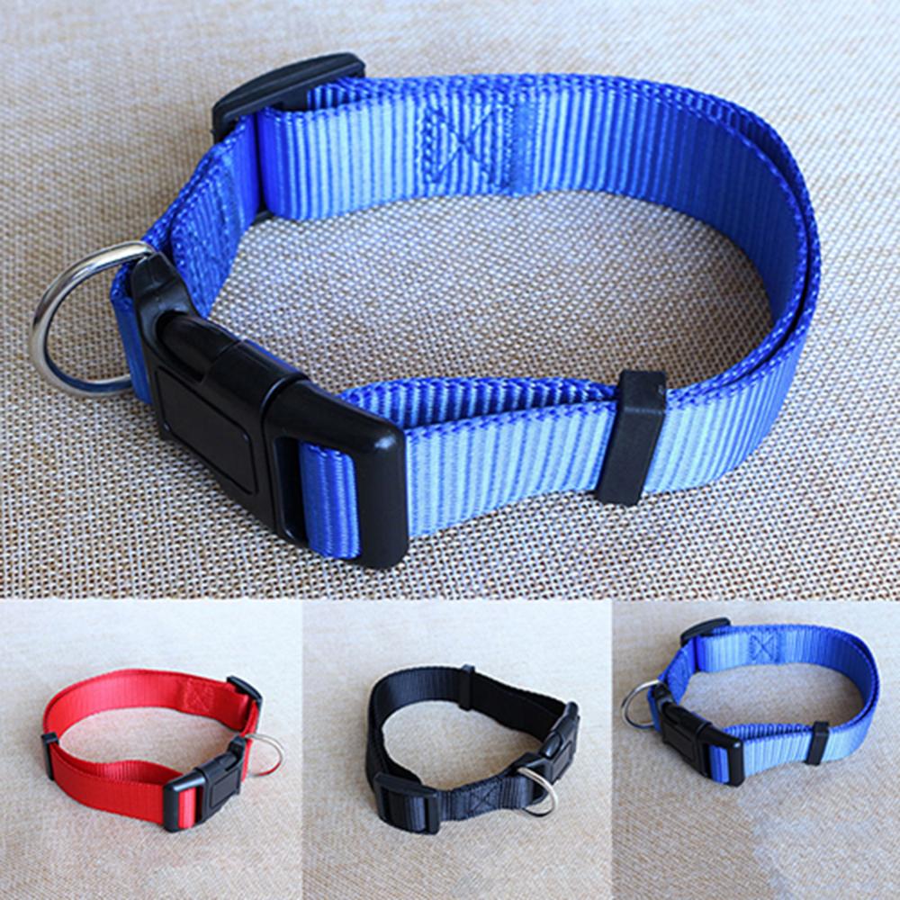 Adjustable Dog Puppy Cat Pet Safety Nylon Necklace Breakaway Quick Release Buckle Neck Collar Dog Supplies