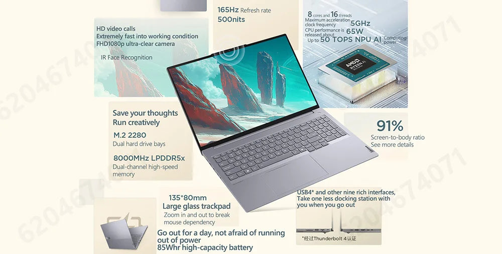 Lenovo ThinkBook16+ AI 2025 R7 H 260/R AI 7 H 350 32GB 1TB 16'' 3.2K 165Hz