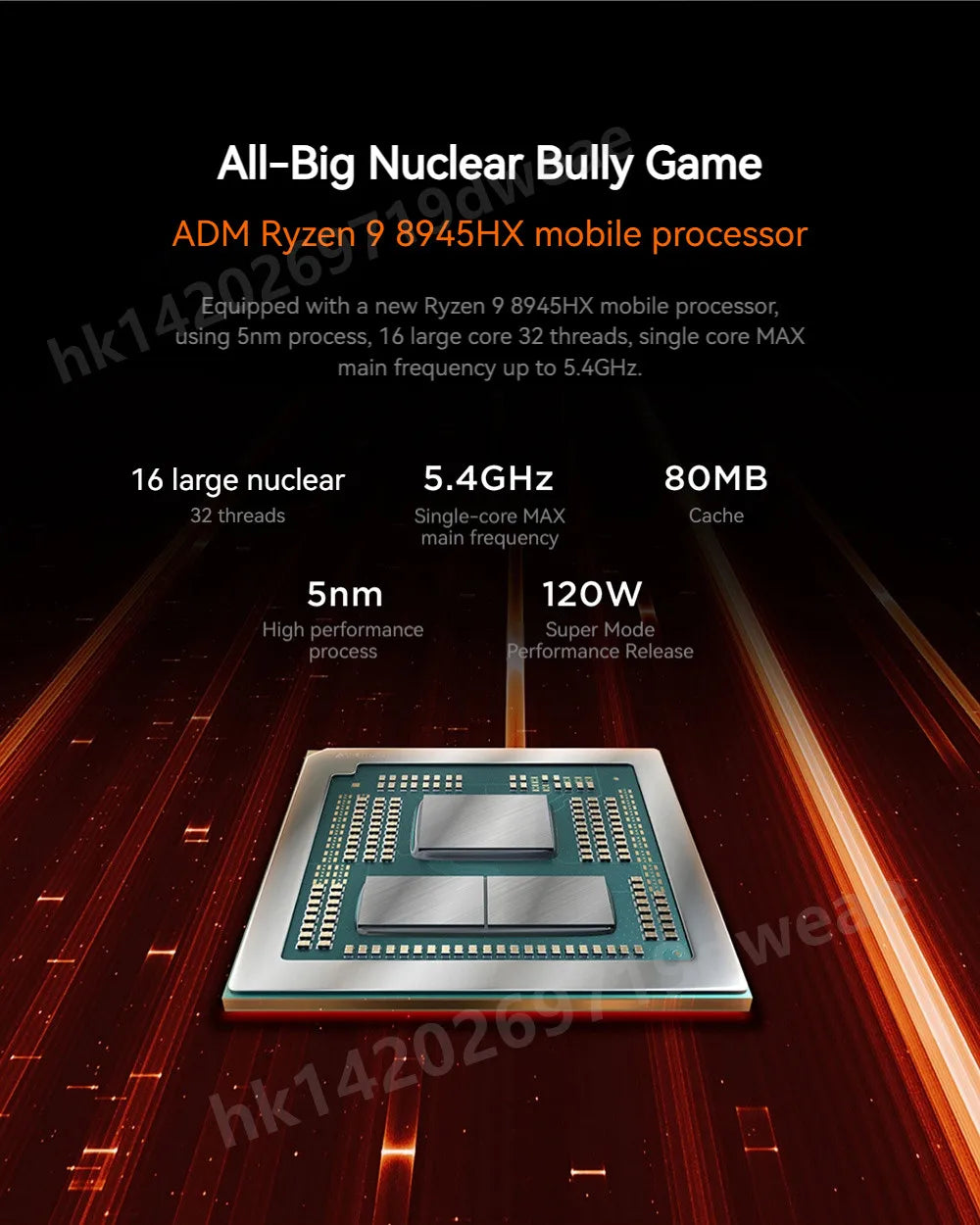 Lenovo LEGION R9000P 2025 AMD R9 8945HX Geforce RTX5060 8GB 32GB 1TB 16" 2.5K 240Hz Screen