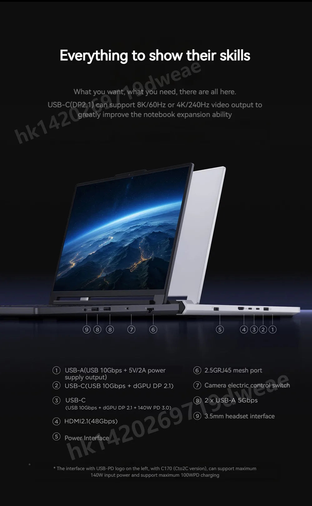 Lenovo LEGION R9000P 2025 AMD R9 8945HX Geforce RTX5060 8GB 32GB 1TB 16" 2.5K 240Hz Screen