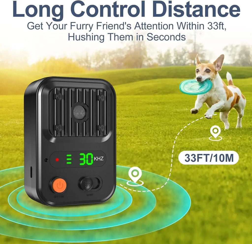 Anti Barking Devices, Auto Dog Bark Deterrent Devices with 3 Levels, Rechargeable Dog Silencer Sonic Barking Deterrent, Ultrason