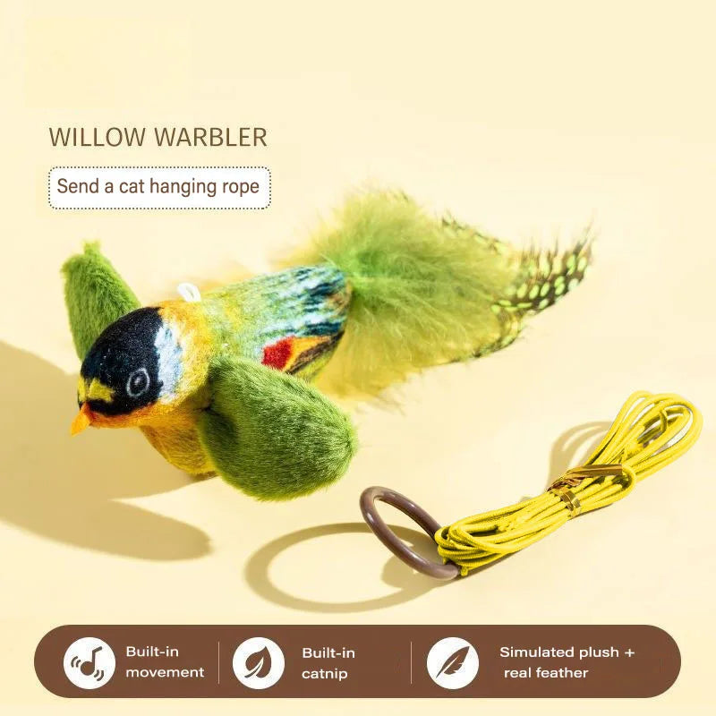 Simulation Bird Cat Toys Cats Interactive Cat Toy Realistic Bird Sound Cat Toy Plush Cat Toy Catnip Cat Toy for Cats Kitten Toy