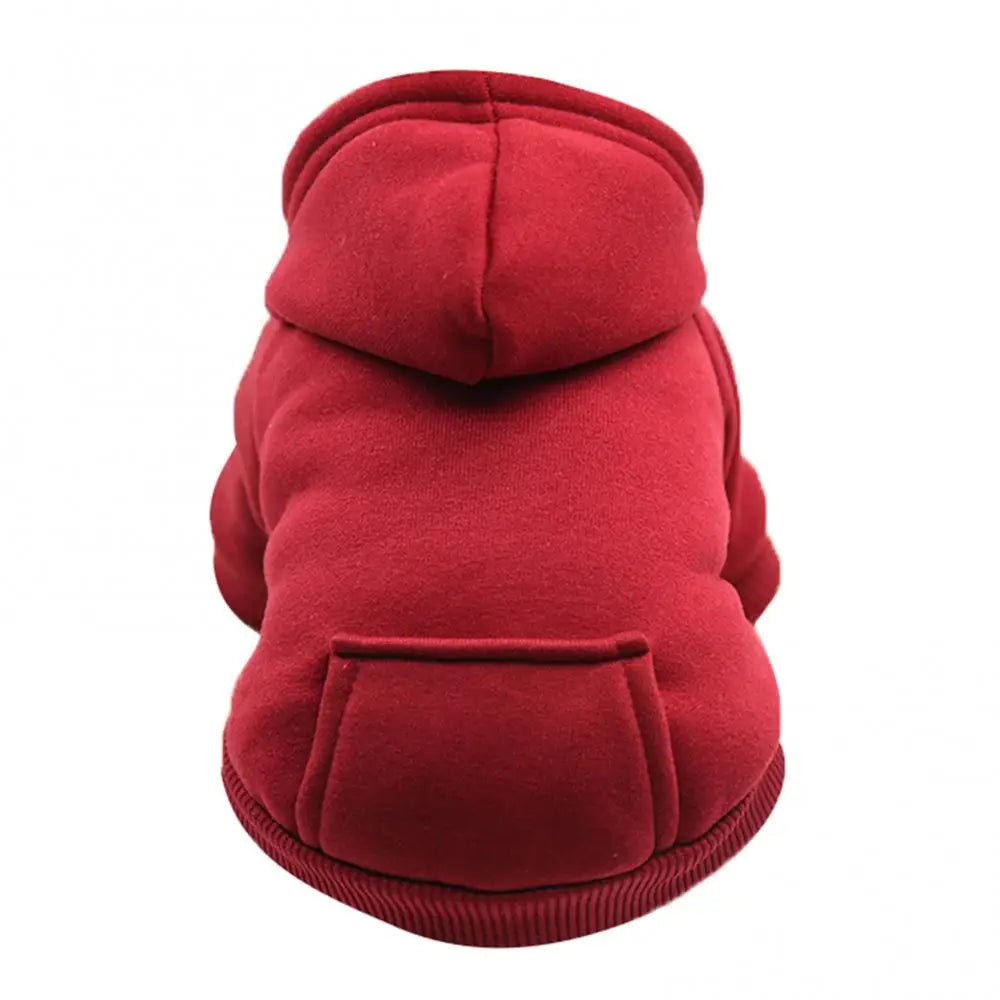 Puppy Pet Hooded Sweatshirt Autumn Winter Two-legged Pocket Cat Dog Clothes