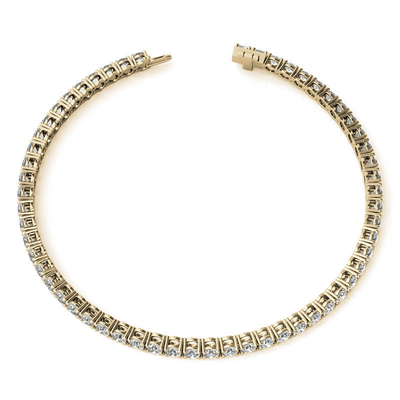 3.00 CTW AGI Certified Lab-Grown Diamond Tennis Bracelet in 14K Yellow or White Gold – G/VS Clarity