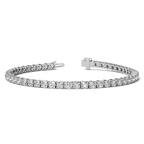 2CTW Created Moissanite Tennis Bracelet - Sterling Silver, 7" Length, White or 14K Gold Plated