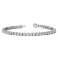 6ctw Created Moissanite Tennis Bracelet - 3mm Stones - 14K Gold Overlay in White, Yellow or Rose Gold