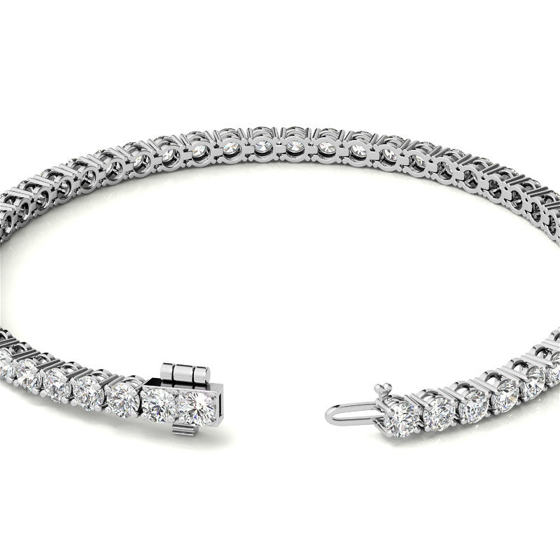 2CTW Created Moissanite Tennis Bracelet - Sterling Silver, 7" Length, White or 14K Gold Plated