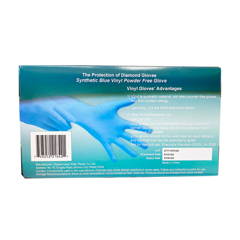 Advance Vinyl Gloves, Blue, 1000 Pieces (S/M/L/XL)