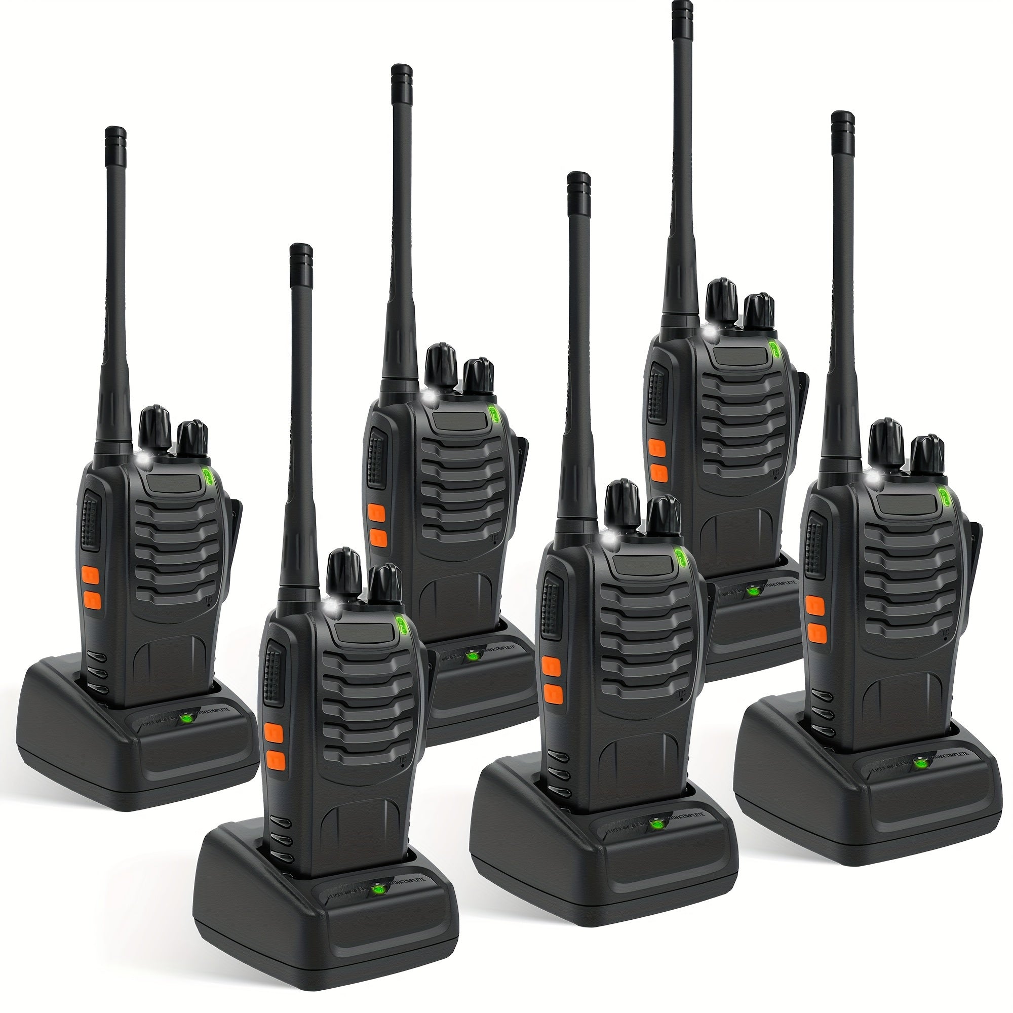 Walkie Talkie 2pcs/ 4pcs, Long Range, Rechargeable, 2 Packs Or 4 Packs, Black, 2-3 Miles Communication Range, 10000 Hour Long Battery Life, Loud And Clear Speakers, 16 Channels, Frequency Range Receive And Transmit, Reach 0.6