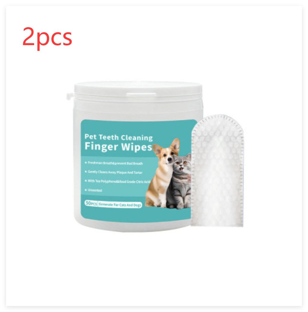 Disposable Pet Cleaning Products Teeth Cleaning Wipes Ear Care Fingertips Ear Mite Removal Cat And Dog Ear Cleaning Pet Products