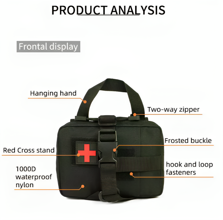 Outdoor Multi-functional Tactical Fanny Pack | Nylon Camouflage Survival Kit | Mountaineering Cycling Pouch | Emergency Medical Kit Tactical Accessories