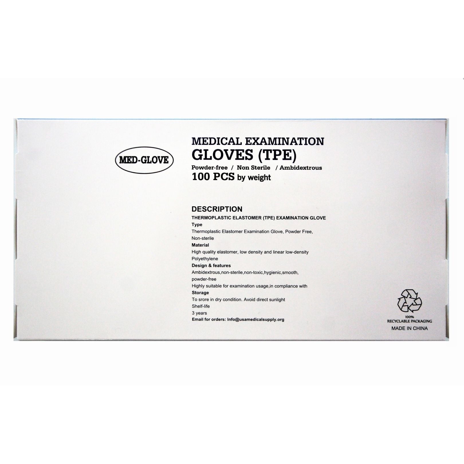 ThermoPlastic Elastomer Gloves - Plastic Gloves  (3000 Pcs/Case)