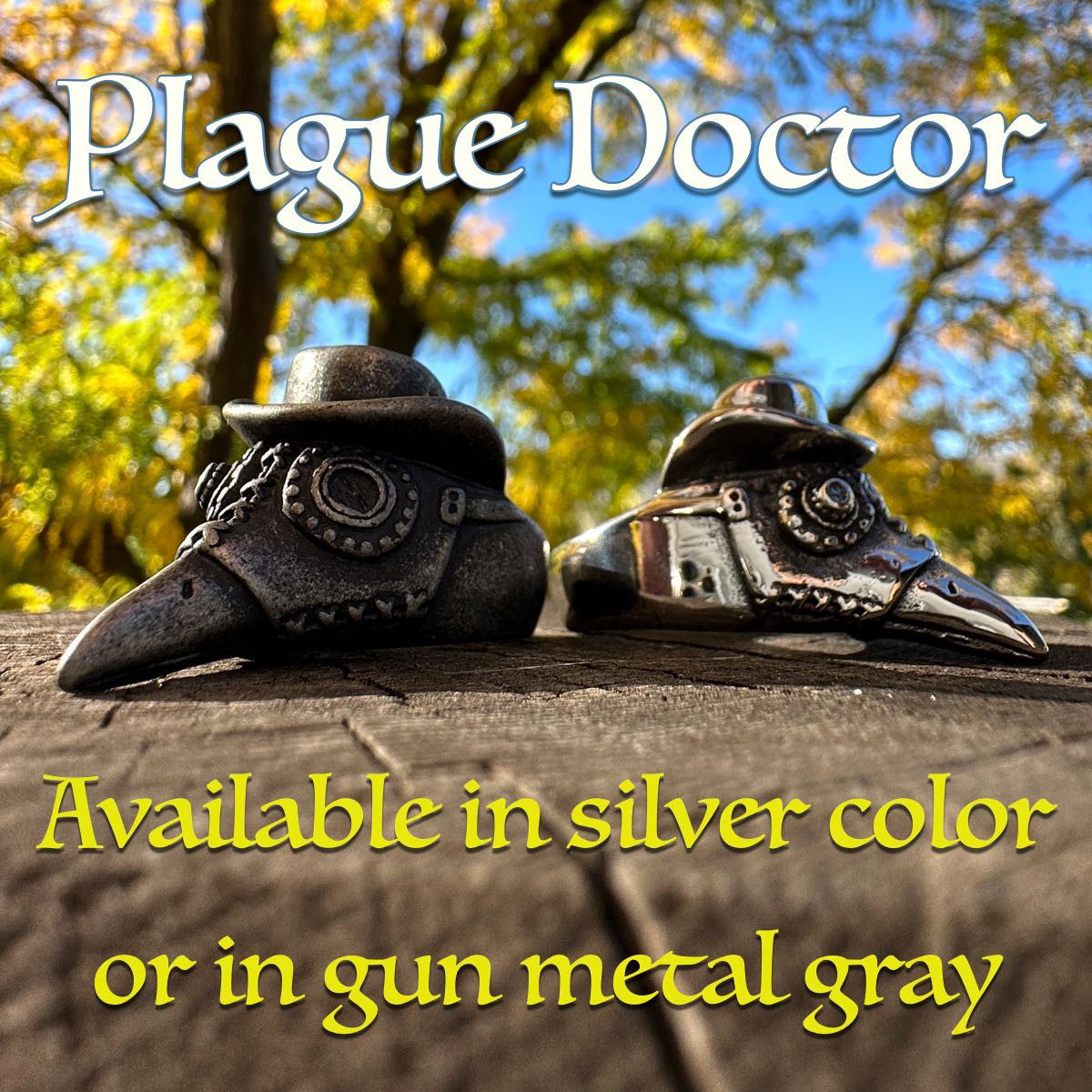 Plague Doctor Ring w/Gun Metal Finish (#686GM)